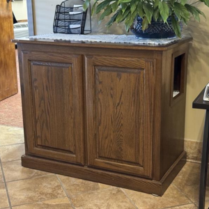 Hidden Litter Box Cabinet with Automatic Paw Cleaning Grate