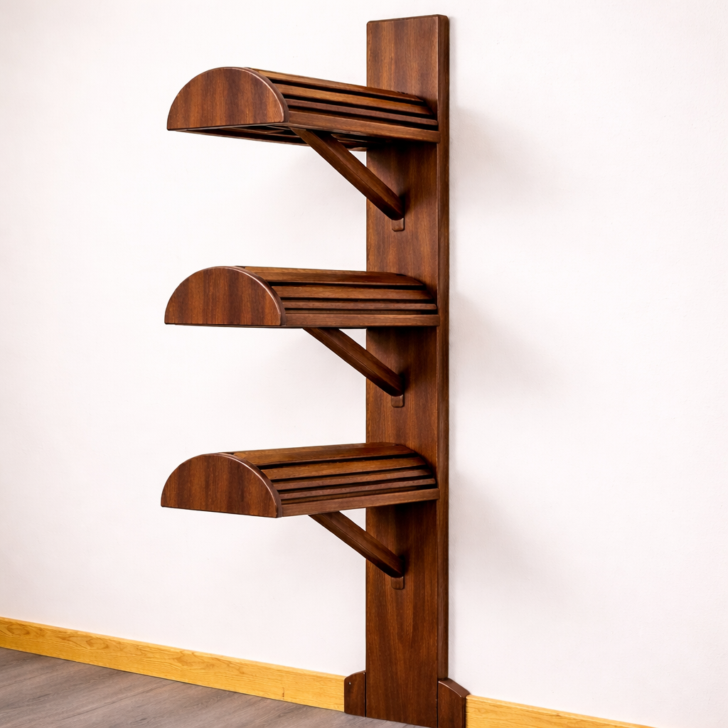 3-Unit Wall-Mounted Horse Saddle Rack